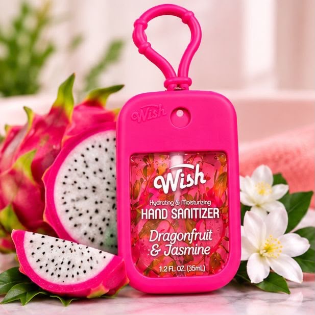 WISH Hydrating & Moisturizing Hand Sanitizer Spray 4pcs – 1.2 fl oz (35 mL)