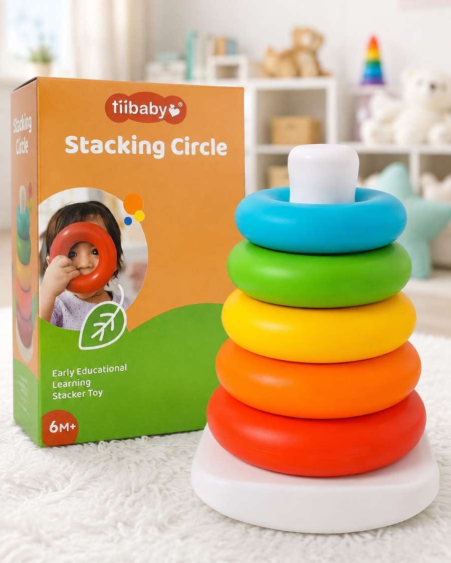 Tiibaby Stacking Circle – Early Educational Learning Stacker Toy for Babies